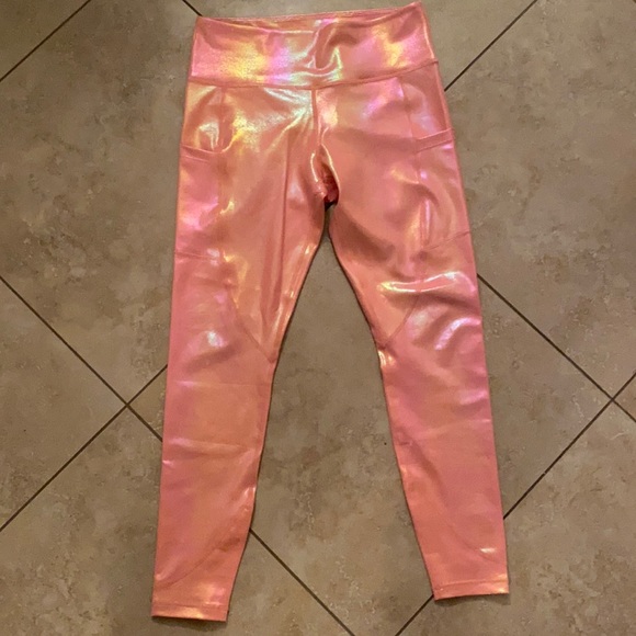 Curves n combatboots RARE iridescent leggings L - Picture 2 of 2